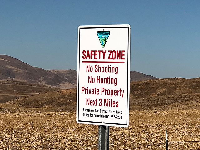 Safety Sign at Panopche Hills