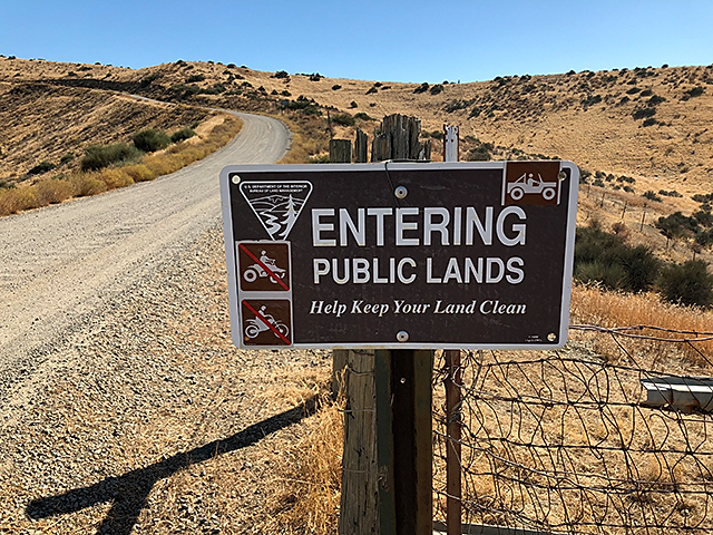 Panoche Hills Public Lands Marker